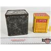 Image 4 : LIPTON Tea Tins (2):  (Largest Measures: 4-3/4"H x 4-1/2"D x 4-1/2"D)