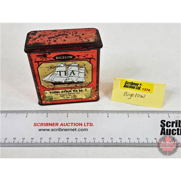BIGELOW Tea Tin (3-3/4"H x 3-1/4"W x 1-1/2"D)