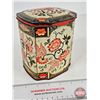 Image 10 : Tins (3) : RED ROSE Coffee Tin (Paper Label) + (2) Misc (Red Rose Measures: 4"H x 8-1/2"Dia)