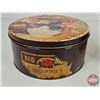 Image 2 : Tins (3) : RED ROSE Coffee Tin (Paper Label) + (2) Misc (Red Rose Measures: 4"H x 8-1/2"Dia)