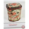 Image 9 : Tins (3) : RED ROSE Coffee Tin (Paper Label) + (2) Misc (Red Rose Measures: 4"H x 8-1/2"Dia)