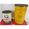 Image 1 : WHITE ROSE Gear Oil Drum & WHITE ROSE Five-Gallon Pail (Drum Measures: 23-1/2"H x 14-1/2"Dia)