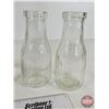 Image 4 : Milk Bottles & Carrier (Carrier Measures: 11-1/2"H x 7-1/2"W x 3-3/4"D)