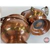Image 14 : Coppercraft Grouping (4) : Skuttles (2), Kindling Bucket & Pot (Largest Measures: 9-1/2"H x 11-1/4"D
