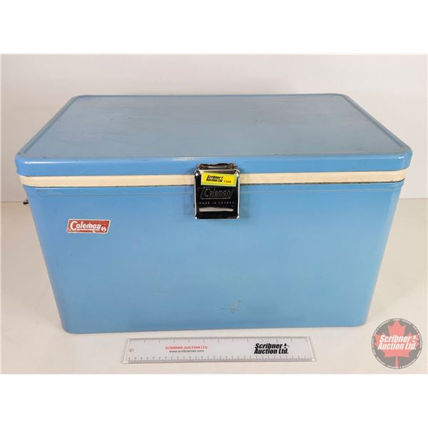 Vintage Coleman Cooler (Metal) (13"H x 22"W x 14"D)