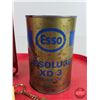Image 2 : ESSO Combo (2): Outboard Motor Oil Bottle (FULL!) & Oil Can & Key Chain