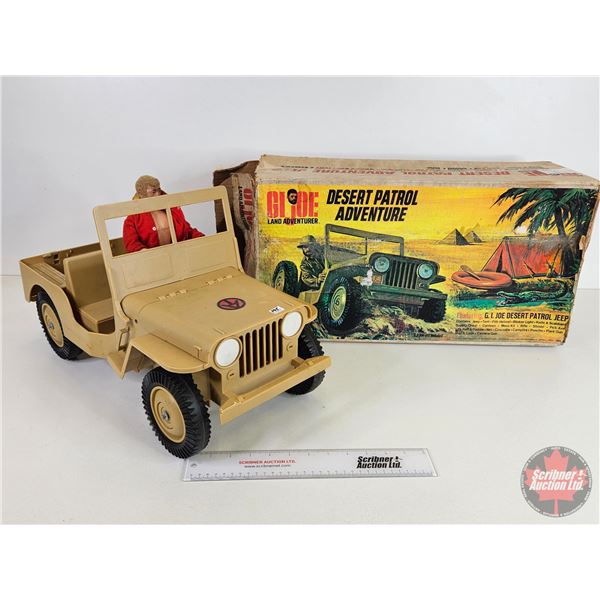 GI Joe Desert Patrol Adventure : Jeep & Man & Accessories! (with Original Box) (Box Measures: 12"H x