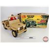 Image 1 : GI Joe Desert Patrol Adventure : Jeep & Man & Accessories! (with Original Box) (Box Measures: 12"H x