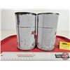 Image 3 : SHELL Oil Cans (2): Premium Aeroshell Oil W-100 (All Measure: 6-1/2"H x 4"Dia)