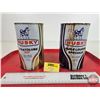 Image 4 : HUSKY Oil Cans (2):  - Heavy Duty Special Motor Oil - Statolube "6000" (All Measure: 6-1/2"H x 4"Dia