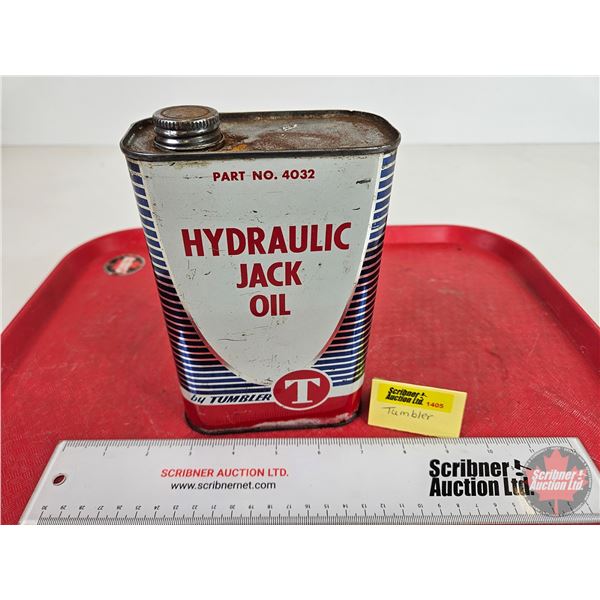 TUMBLER Hydraulic Jack Oil Tin (7"H x 4-1/2"W x 2-1/2"D)