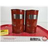 Image 3 : ESSO Mineralube Motor Oil Cans (2) : (6-1/2"H x 4"Dia)