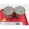 Image 6 : ESSO Mineralube Motor Oil Cans (2) : (6-1/2"H x 4"Dia)