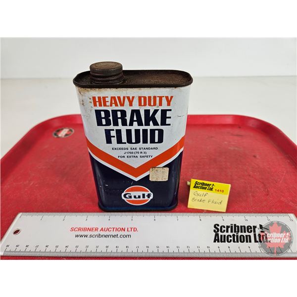 GULF Heavy Duty Brake Fluid Tin (6"H)