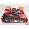 Image 1 : Vintage Farm / Auto Parts (Variety) : Incl. Headlamps (2); Distributor Cap; Rivets; Mower Knife Blad