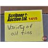 Image 7 : Collector Combo Oil Cans / Tins (9) (Variety)  (See Pictures for Types / Varieties) (Note: Oil Treat