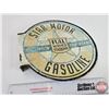 Image 3 : Star Motor Gasoline Double Side Flange Sign (Modern Reproduction) (12"Dia) (12-1/4" with Flange)