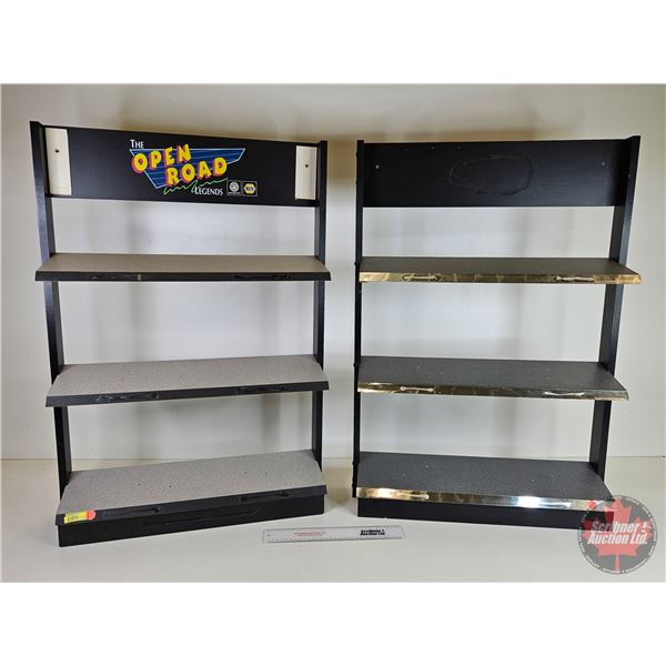 NAPA "The Open Road Legends" Die-Cast Car Display Shelves (2) (Each Measures: 34-3/4"H x 24-1/4"W x 