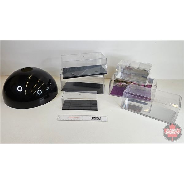 Model Display Boxes (6) & Lamp Shade (16"Dia)