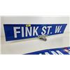 Image 3 : Street Signs (2): (w/Street Sign Cross Bracket) - FINK ST W - COBHAM AVE W (Both Measure: 6" x 30")