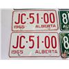 Image 2 : Alberta Lic Plates (12) : 6 Matching Sets - 1965 Set - 1968 Set "Bus" - 1968 Set "Bus" - 1971 Set - 