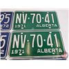 Image 7 : Alberta Lic Plates (12) : 6 Matching Sets - 1965 Set - 1968 Set "Bus" - 1968 Set "Bus" - 1971 Set - 