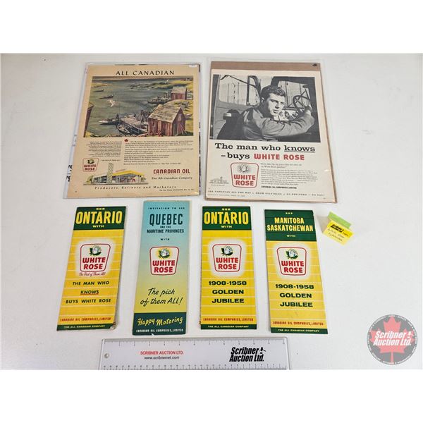 White Rose Collector Combo: Magazine Ads (2) & Road Maps (4)