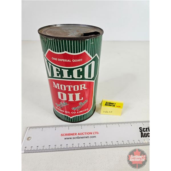 VELCO Motor Oil Can (6-1/2"H x 4"Dia)