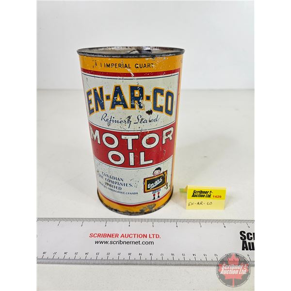 EN-AR-CO Motor Oil Can (6-1/2"H x 4"Dia)
