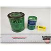 Image 1 : CLOVER Compound Tins (2) (Both With Contents) (Largest Measures: 4-1/2"H x 3-1/4"Dia)
