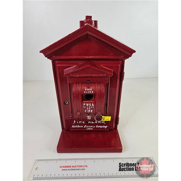 "Northern Electric Company" FIRE ALARM Box (Cast Metal)  (No Internals / No Key) (13-1/4"H x 9"W x 7