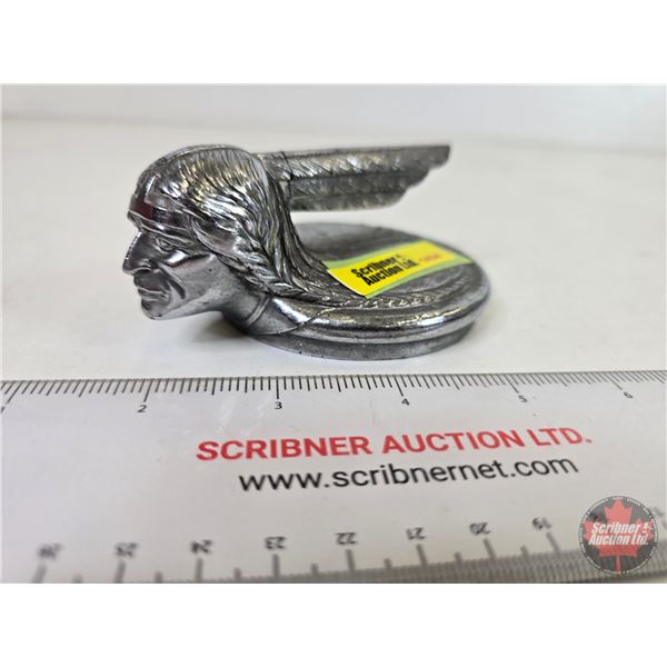 1930 Pontiac Rad Cap (Note Crack / Repair) (4-1/4"L)