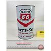 Image 2 : PACIFIC 66 "SIXTY-SIX" Motor Oil Can (6-1/2"H x 4"Dia)