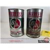 Image 2 : B/A PEERLESS Oil Cans (2) (Note: One is FULL !) (6-1/2"H x 4"Dia)