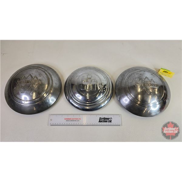 Hub Caps (3) : - (2) International (10"Dia) - (1) International (9" Dia)
