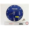 Image 1 : PRESTONE ANTI-FREEZE : Wind Up Clock c/w Key (Consignor Notes: Works Perfect) (9-7/8"Dia)