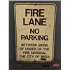 Image 2 : Single Sided Aluminum Sign : FIRE LANE NO PARKING (18" x 12")