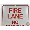 Image 3 : Single Sided Aluminum Sign : FIRE LANE NO PARKING (18" x 12")