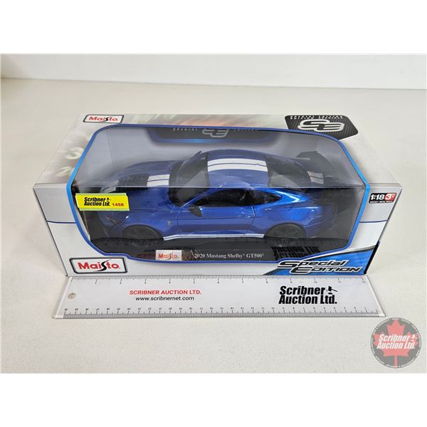 Maisto Special Edition : 2020 Mustang Shelby GT500 (Scale 1:18) (Box Measures: 4-1/2"H x 12-1/2"W x 