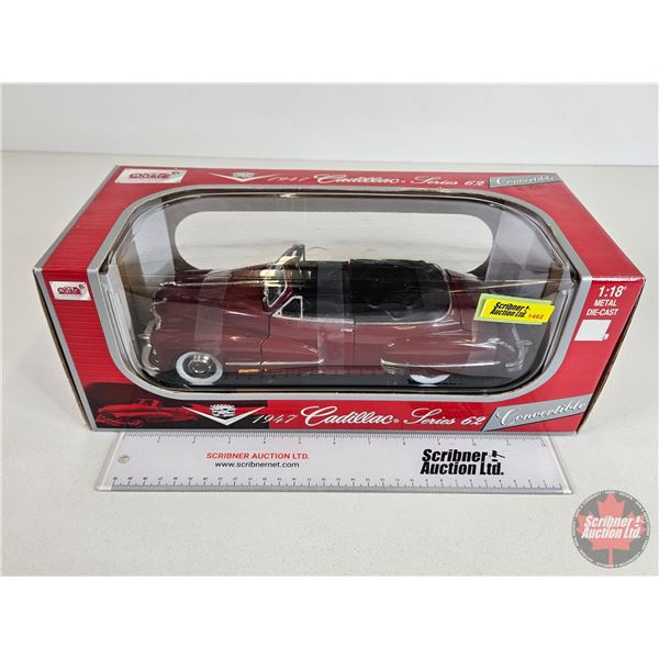 Anson Diecast : 1947 Cadillac Series 62 (Scale 1:18) (Box Measures: 5-1/2"H x 14"W x 6-1/4"D)