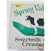 Image 2 : Single Sided Tin Sign "Spring Valley Dairy" (Embossed) (11" x 16")