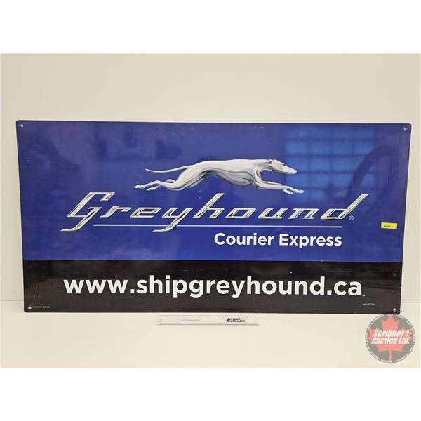 Single Sided Aluminum Sign "Greyhound Courier Express" (24" x 48")