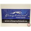 Image 1 : Single Sided Aluminum Sign "Greyhound Courier Express" (24" x 48")