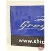Image 3 : Single Sided Aluminum Sign "Greyhound Courier Express" (24" x 48")