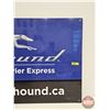 Image 6 : Single Sided Aluminum Sign "Greyhound Courier Express" (24" x 48")