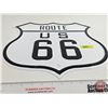 Image 2 : Single Side Steel Quality Reproduction Sign : ROUTE 66  (16" x 16-1/2")