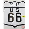 Image 4 : Single Side Steel Quality Reproduction Sign : ROUTE 66  (16" x 16-1/2")