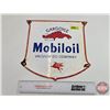 Image 1 : Single Sided Porcelain Quality Reproduction Sign : GARGOYLE Mobiloil (12" x 12-1/4")