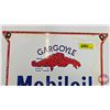 Image 2 : Single Sided Porcelain Quality Reproduction Sign : GARGOYLE Mobiloil (12" x 12-1/4")