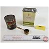 Image 1 : NABOB Collector Combo (3): - Scoop - Coffee Tin - Poultry Seasoning Tin (Paper Label) (6"H x 4"W x 2
